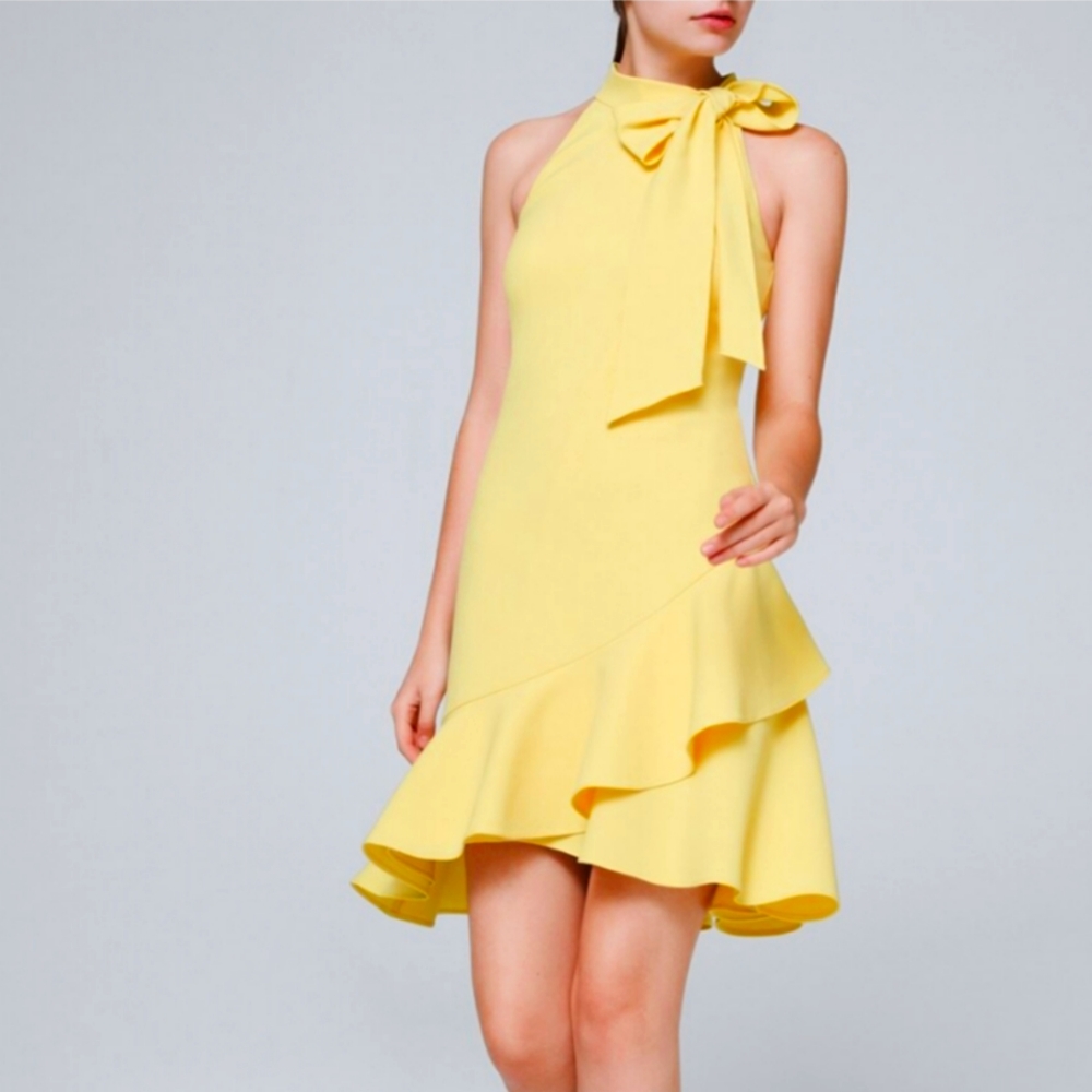 Vince Camuto Bow-Neck Shift Dress Size 6